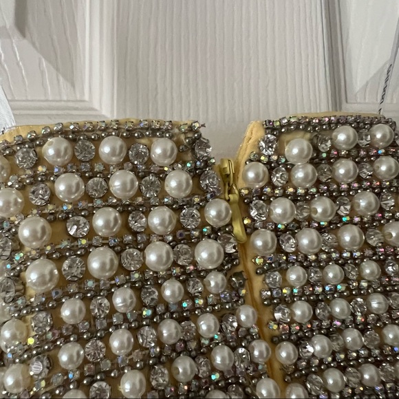 Sherri Hill Light Yellow Strapless Corset Beaded Prom Dress Sz 00 (fits like XS) - Picture 8 of 11